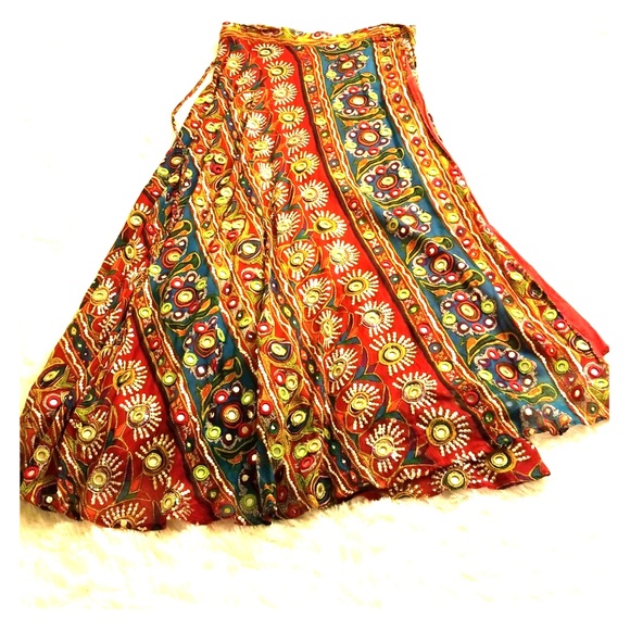 MColor Embellished Wrap Skirt by Soft Surroundings - Picture 1 of 4